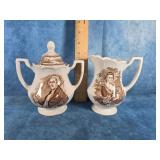 J&G MEAKIN 'AMERICANA STYLE HOUSE' CREAM & SUGAR