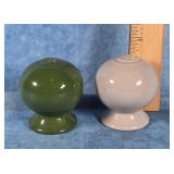 FIESTAWARE CERAMIC BALL SALT & PEPPER SHAKERS