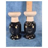 CERAMIC CHEF SALT & PEPPER SHAKERS