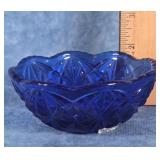 COBALT BLUE GRANNA GLASS SWEDEN TRINKET DISH