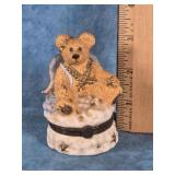 BOYDS BEARWARE POTTERY 'LEBEARMOGE' TRINKET BOX