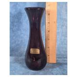 PURPLE VENTIAN GLASS HAND MADE VASE 6.5'