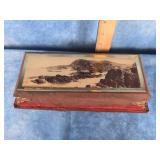 VTG. FELT JEWELRY BOX (WORN)