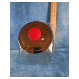 VINTAGE GLASS PENNY CANDY JAR