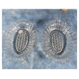 TWO ANCHOR HOCKING CLEAR GLASS RELISH DISH