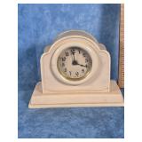 VITAGE SMALL ART DECO CELLULOID MANTEL CLOCK