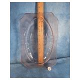 JEANETTE GLASS PINK DEPRESSION 'ADAM' PLATTER