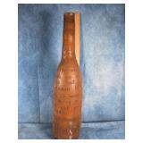 HANDCRAFTED DECORATIVE POTTERY BOTTLE SIGNED 16'