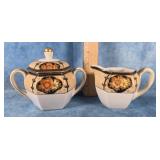 VTG. NORITAKE CREAMER & COVERED SUGAR BOWL SET
