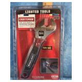 CRAFTSMAN 9-IN. LED LIGHTED ADJUSTABLE WRENCH -NEW