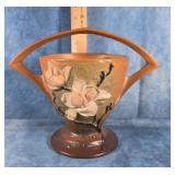 1940'S ROSEVILLE MAGNOLIA  JARDINIERE BASKET VASE