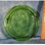 JEANETTE GREEN  GLASS FOOTED CAKE PLATE