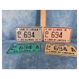 4 ILLINOIS MOTORCYCLE DEALER LICENSE PLATE