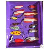 VINTAGE FISHING LURES BOX LOT