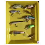 VINTAGE FISHING LURES BOX LOT