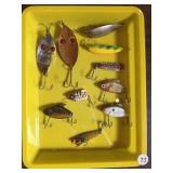 VINTAGE FISHING LURES BOX LOT