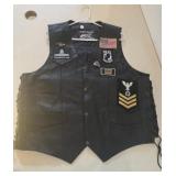 AMERICAN LEGION RIDERS BELVIDERE, IL LEATHER VEST