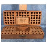 VTG. WOODEN BADGER HANDYBOX AMMO BLOCK