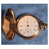 VTG. ELGIN HUNTING CASE POCKET WATCH GOLD FILLED