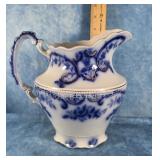 W.H. GRINDLEY & CO. ENGLISH FLOW BLUE PITCHER