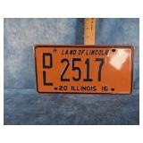 2016 ILLINOIS DEALER LICENSE PLATE