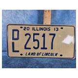 2013 ILLINOIS DEALER LICENSE PLATE