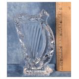WATERFORD CRYSTAL IRISH HARP PAPERWEIGHT 5"