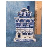 ANTIQUE DELFT PORCELAIN CANAL HOUSE INCENSE BURNER