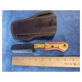 HAND-FORGED DAMASCUS STEEL "BULL CUTTER" KNIFE