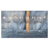 SET OF 4 ANIMAL KINGDOM ETCHED WATER GOBLETS