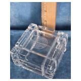 BRADLEY UNIVERSITY CLEAR CUT-CRYSTAL TRINKET BOX