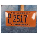 2021 ILLINOIS DEALER LICENSE PLATE