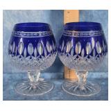 2 WATERFORD CRYSTAL CLARENDON BRANDY GLASSES