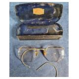 MID-CENTURY WIRE RIMMED GOLD FILLED GLASSES