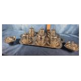 TURKISH AKMETAL COFFEE SET WITH TRAY