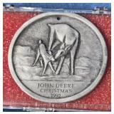 1992 JOHN DEERE CHRISTMAS  PEWTER ORNAMENT
