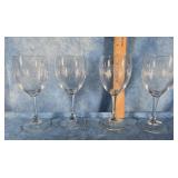 4 PEORIA  ZOOLOGICAL SOCIETY GLASS WINE GOBLETS