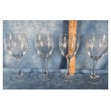 4 PEORIA  ZOOLOGICAL SOCIETY GLASS WINE GOBLETS