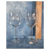 2 ST. JUDE CHILDREN RESEARCH HOSPITAL WINE GLASS