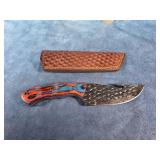 8" HAND FORGED DAMASCUS STEEL SKINNER KNIFE
