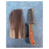 8" HAND FORGED DAMASCUS STEEL UTILITY KNIFE