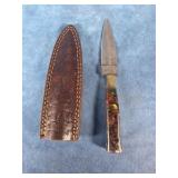 8.5" HAND FORGED DAMASCUS STEEL DAGGER