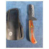 8" HAND FORGED DAMASCUS STEEL UTILITY KNIFE