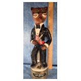 EZRA BROOKS KATZ CAT CONDUCTOR WHISKEY DECANTER