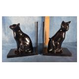 SET OF ART DECO MCM REGAL BLACK CAT BOOKENDS