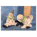 VTG. CLOWN SALT & PEPPER SHAKERS