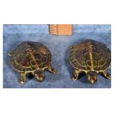 VTG. GREEN CERAMIC "NAUGHTY" SALT & PEPPER SHAKERS