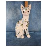 VTG. LEFTON WHITE CERAMIC CAT FIGURINE 10" TALL