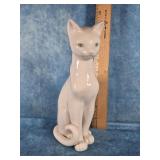 LENCILE CHINA BY ARDALT WHITE GLAZED CAT FIGURINE