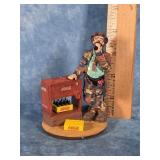 EMMET KELLEY CLOWN COCA-COLA FIGURINE IN BOX